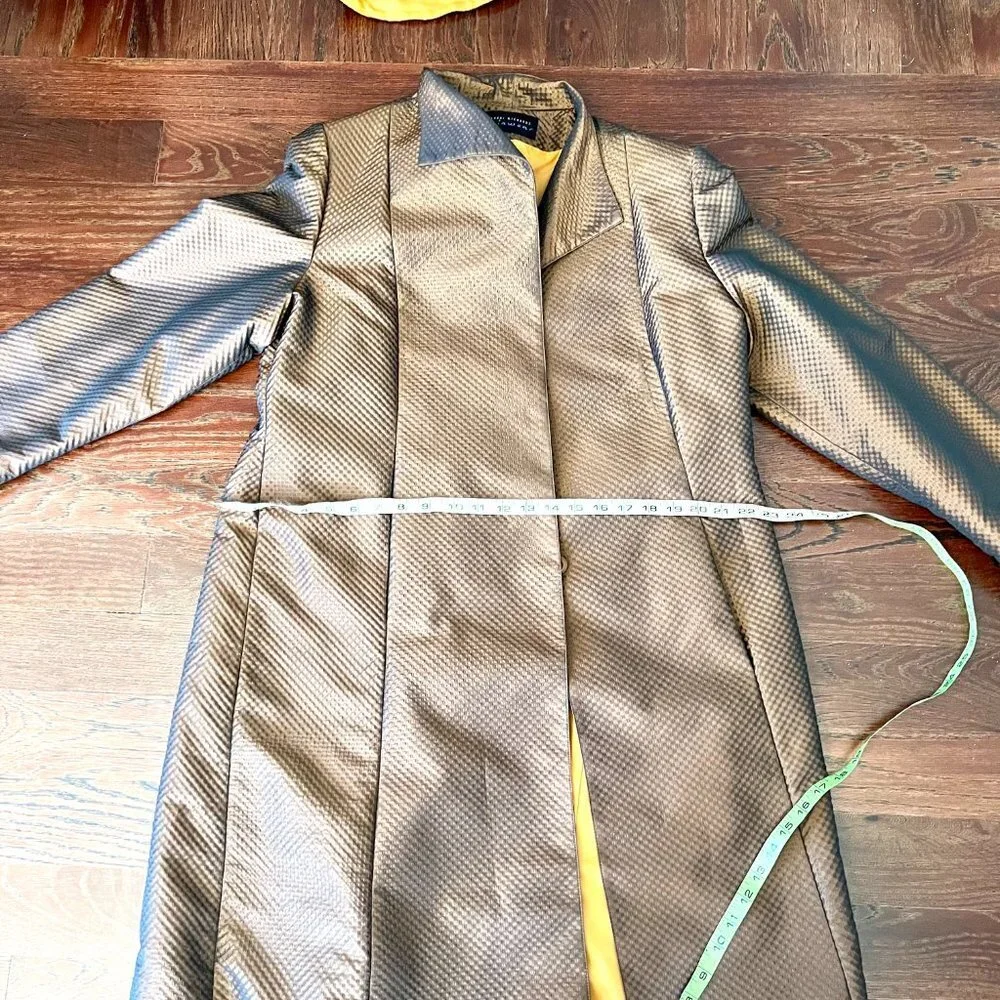 NWT Retro Vintage Rain Jacket Trench Coat with Hat in Brown Size XL / 16 - Picture 15 of 16